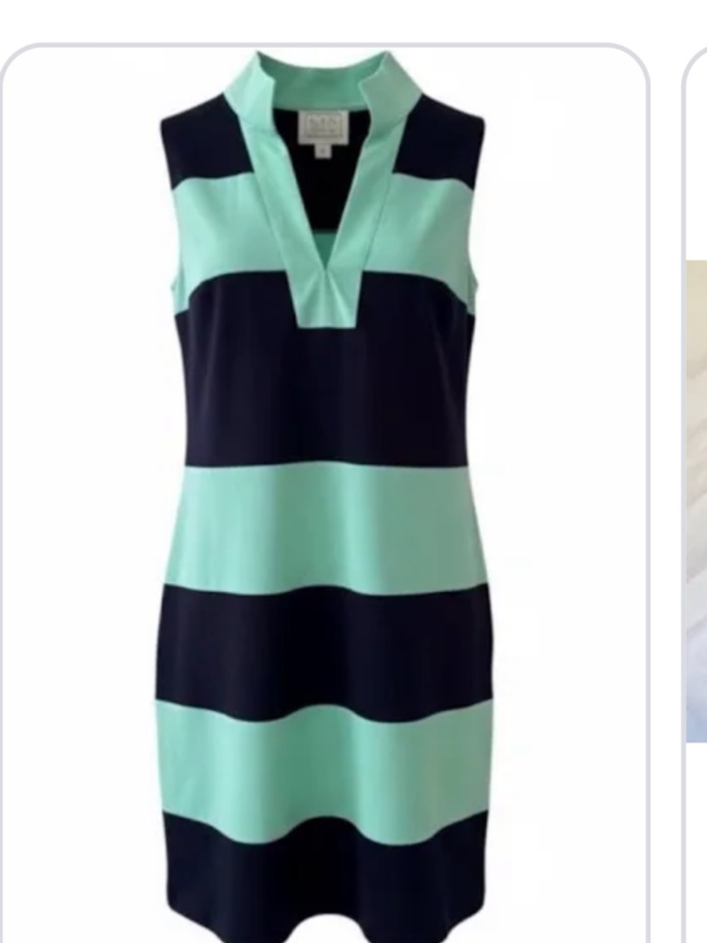 Sail to Sable Mint and Navy Shift Dress